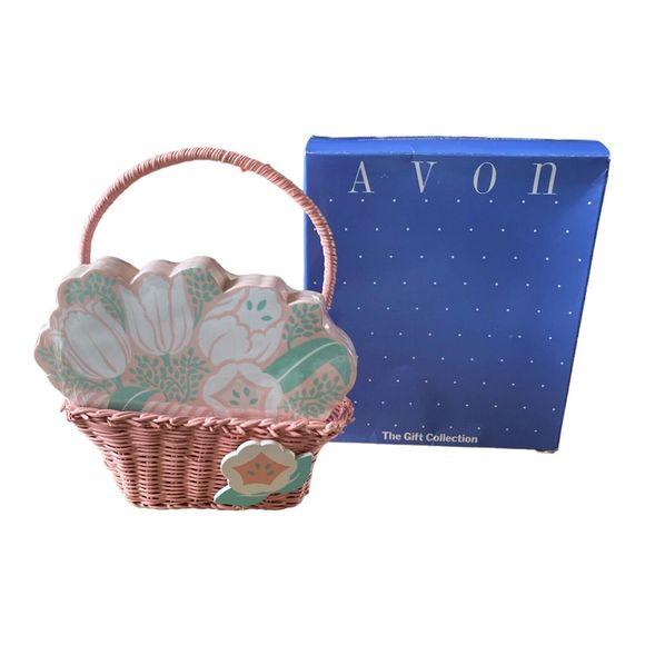 Avon | Other | Vintage Avon Spring Notes Wicker Basket With 5 Sheets Of ...
